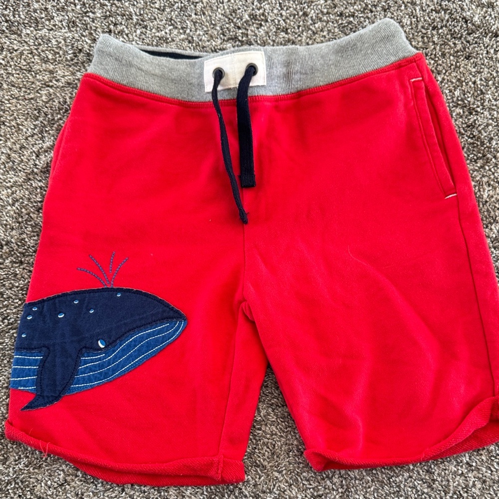 Mini Boden Red Whale Kids Shorts size 10